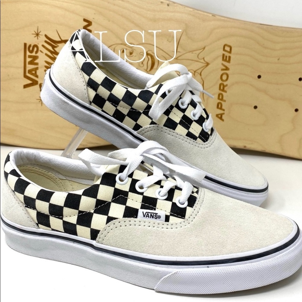 VANS Era Primary Checker Men’s Sneakers Suede - Picture 2 of 9
